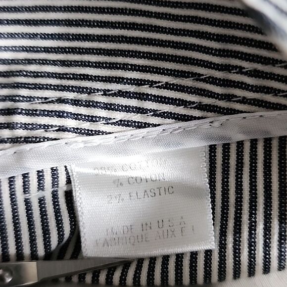 Theory Cotton Pinstriped Cropped Pants 8 - Picture 6 of 8